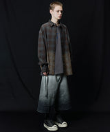 【一部予約】AIVER　グラデーションブリーチオンブレチェックシャツ