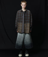 【一部予約】AIVER　グラデーションブリーチオンブレチェックシャツ