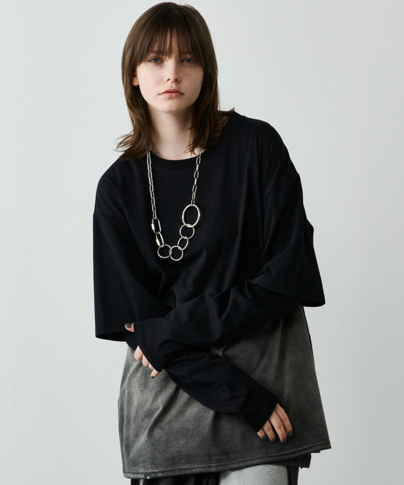 【予約】AFF AIVER　グラデーションブリーチレイヤードロンTEE