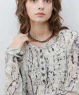 AFF AIVER　天然石ビーズ2連ネックレス　MADE IN JAPAN