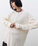【予約】AIVER　ヘビーワッフルヘンリーネックL/S TEE