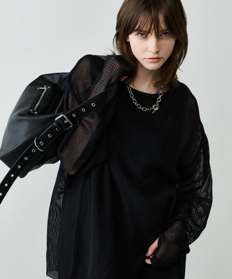 【予約】AFF AIVER　カットオフメッシュプルオーバー