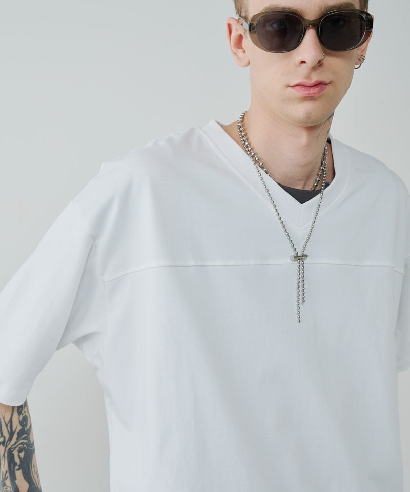 AIVER　30/2ウォッシュ天竺フットボールS/S TEE