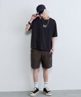 AIVER　30/2ウォッシュ天竺ガゼットポケットコンパクトS/S TEE