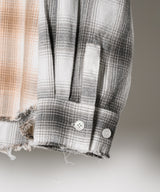 【一部予約】AIVER　グラデーションブリーチオンブレチェックシャツ