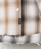 【一部予約】AIVER　グラデーションブリーチオンブレチェックシャツ