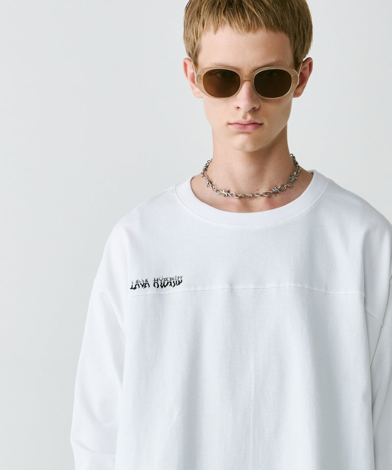 【予約】AIVER　30/2ウォッシュ天竺フットボールL/S TEE