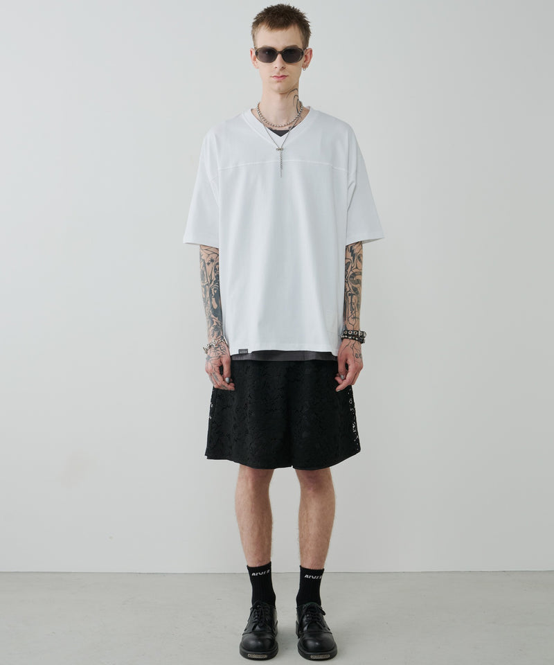AIVER　30/2ウォッシュ天竺フットボールS/S TEE