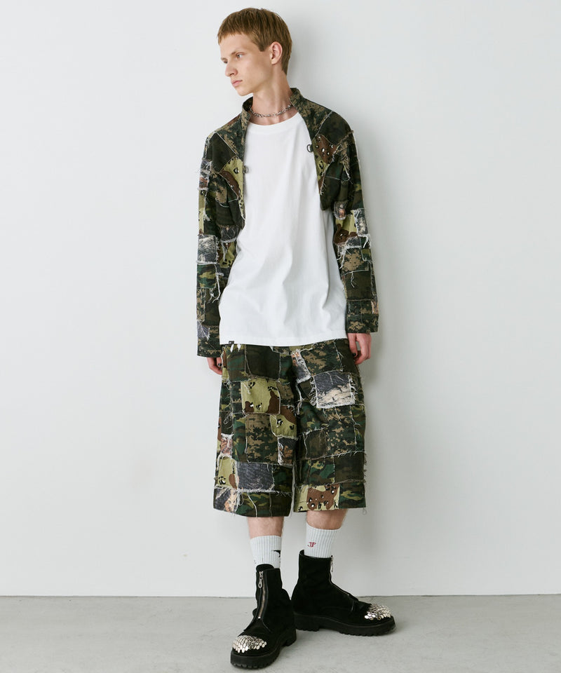 PALEDUSK×AIVER　カモボロ3WAYフードシャツ