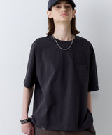 AIVER　30/2ウォッシュ天竺ガゼットポケットコンパクトS/S TEE