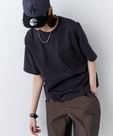 AIVER　30/2ウォッシュ天竺ガゼットポケットコンパクトS/S TEE