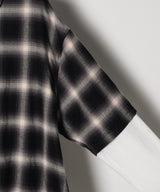 【予約】AIVER　ワッフルレイヤードオンブレチェックシャツ