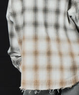 【一部予約】AIVER　グラデーションブリーチオンブレチェックシャツ