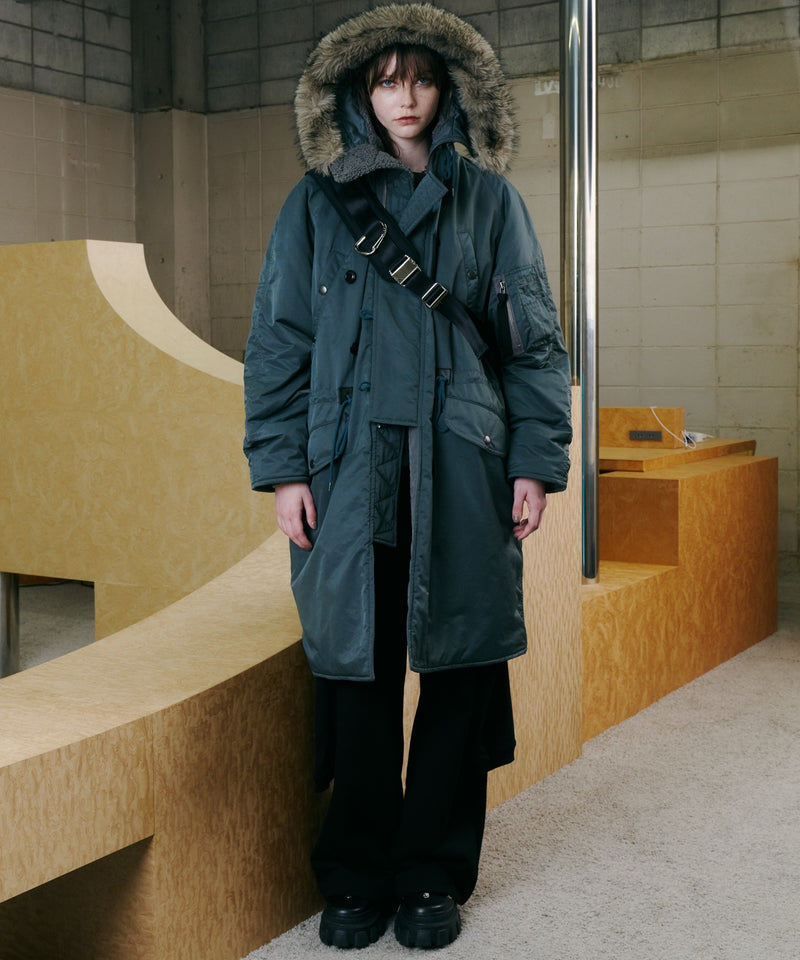【予約】AIVER Atelier Made　ミックスファーショルダーバッグ