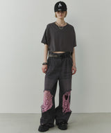 AIVER　16/-ウォッシュ天竺クロップドS/S TEE