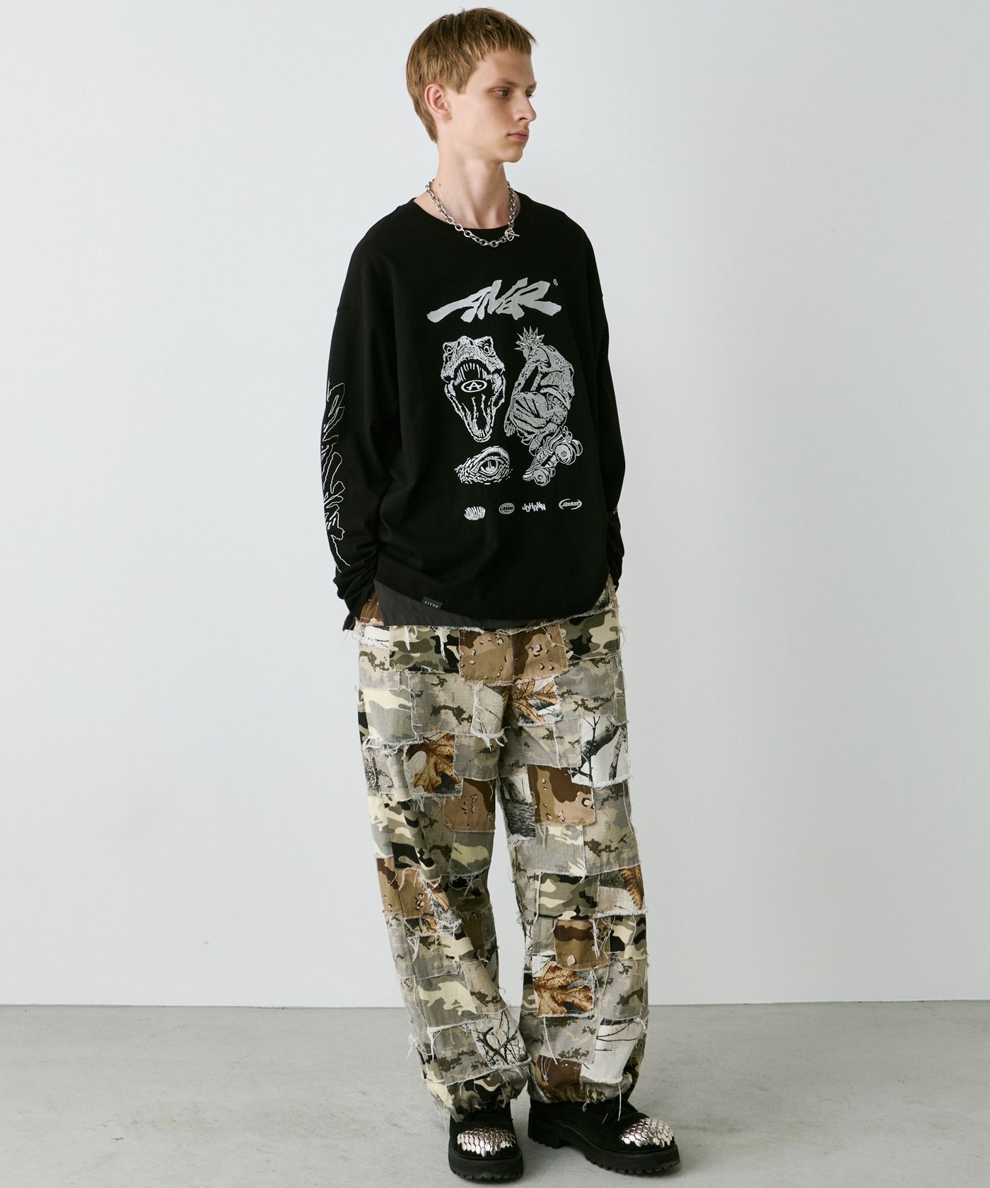 AIVER カモボロワークパンツ