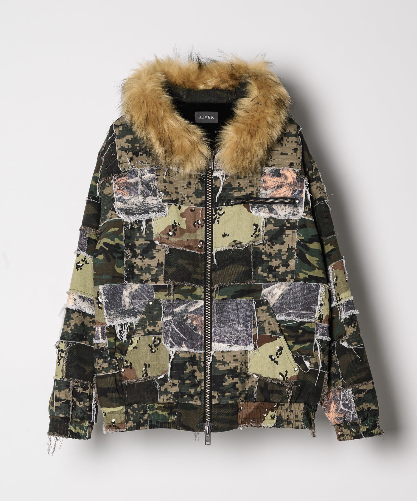 【〆鯖☆プロフ必読】即完売！アポワンウテセ　フェイクファーブルゾン　美品 AIVER カモボロファーブルゾン
