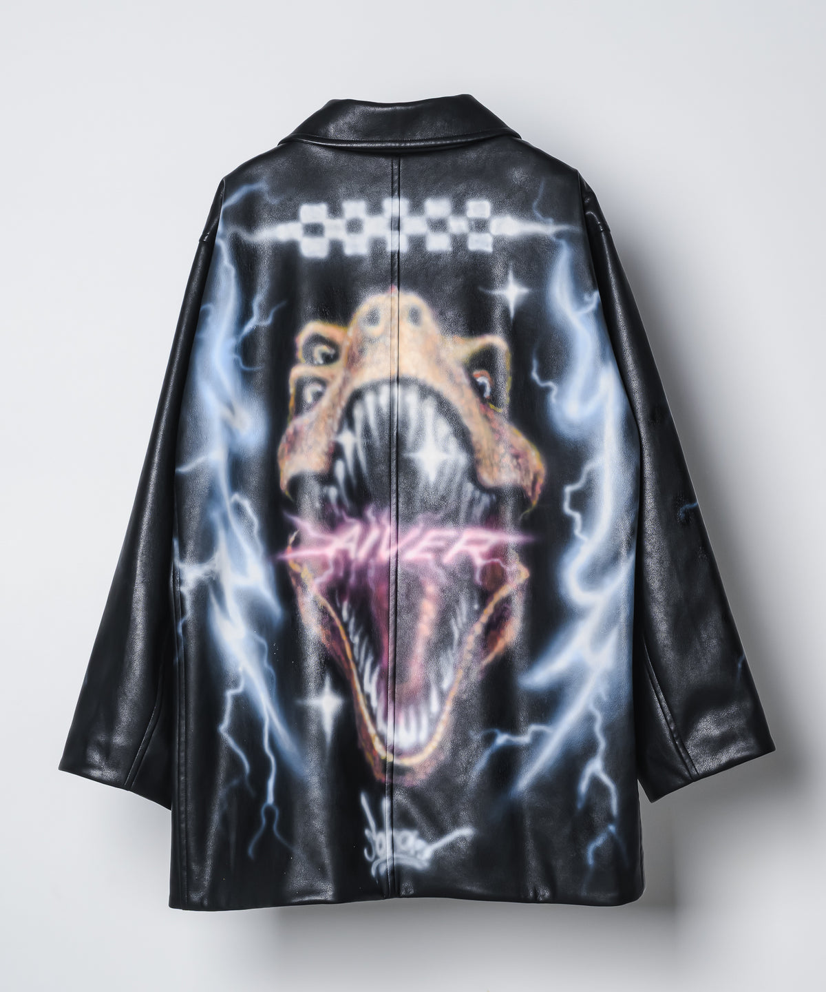 シルバー グラフィック Tシャツ AIVER ユニフォーム AIVER tシャツ AIVER ウォッシュダメージロンTEE メンズ
