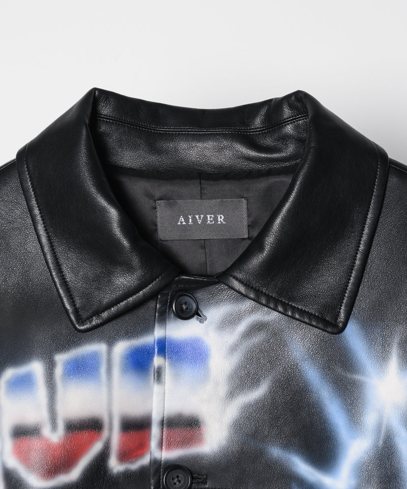Johann×AIVER　フェイクレザーコート