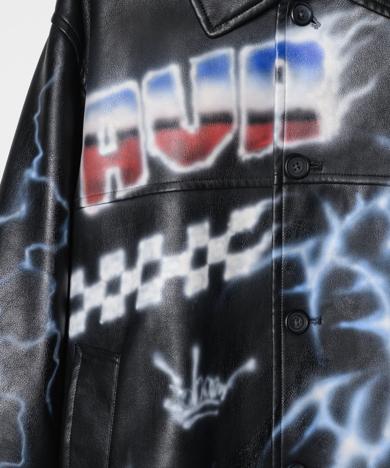 Johann×AIVER　フェイクレザーコート