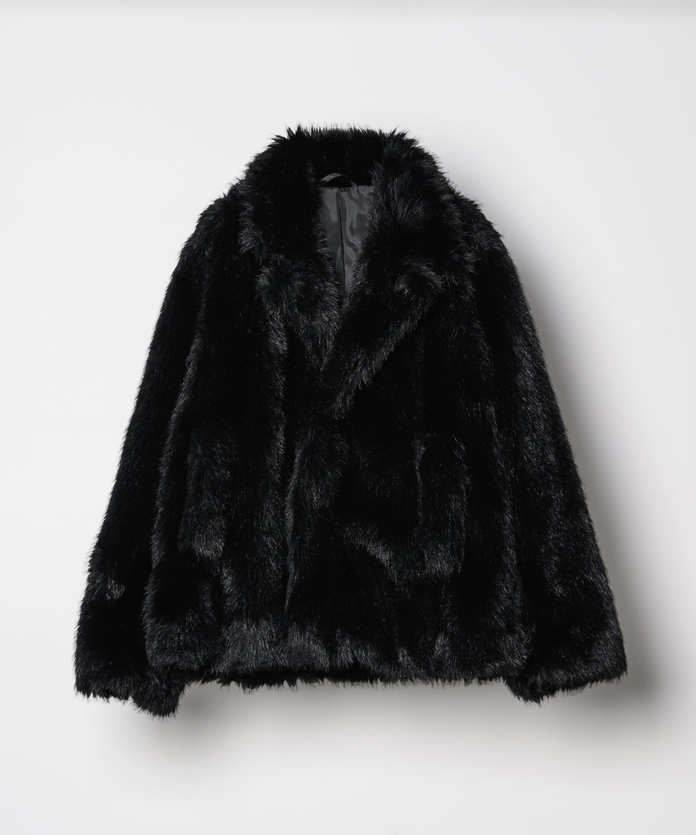 【希少】アルゴンキン　耳付き　ファー　ショートコート　ストライプ うさぎ耳クロススタッズZIPファーコート– A AM STUDIO