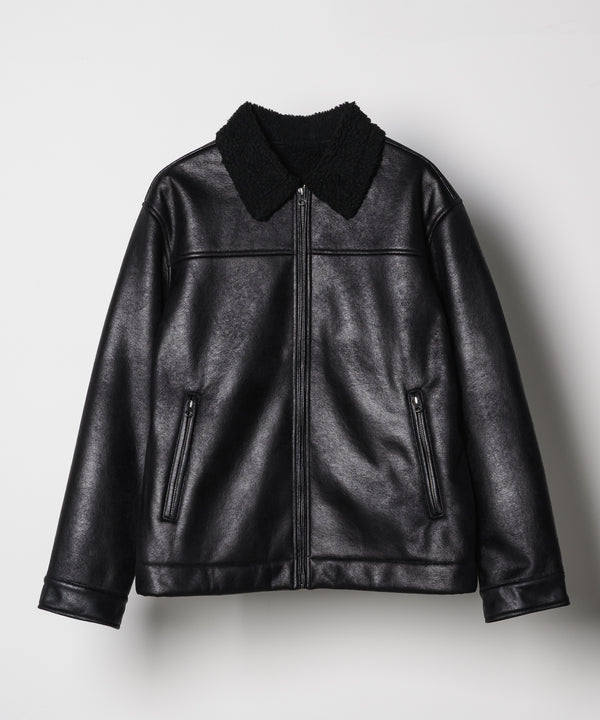 AFF AIVER　フェイクムートンシングルブルゾン