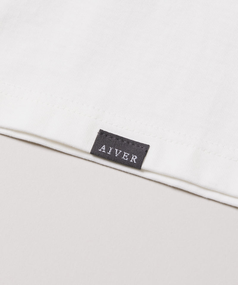 AIVER　シルケット天竺リベットパッチTEE