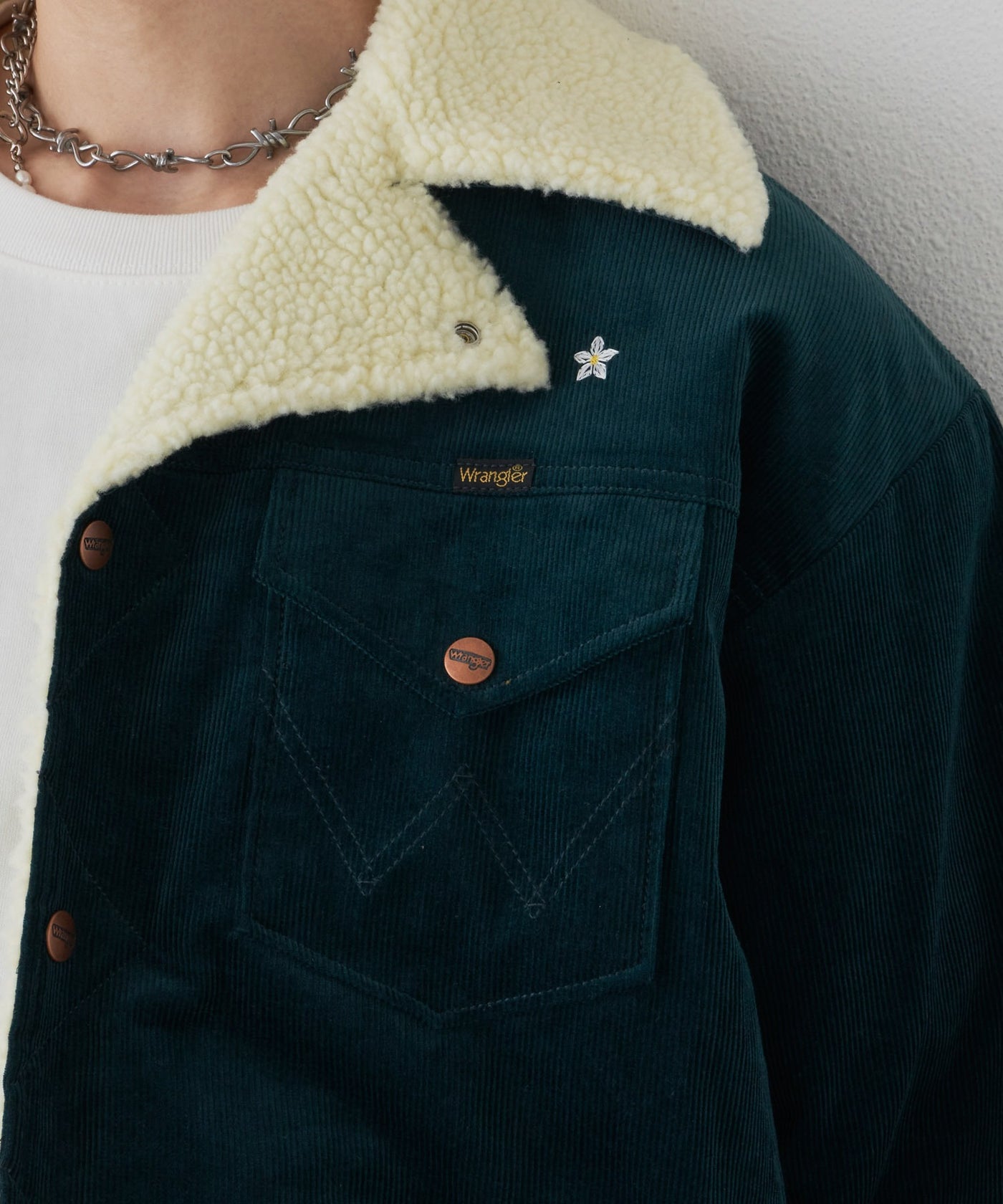 Wrangler ラングラー コーデュロイジャケット 刺繍 ネイビー