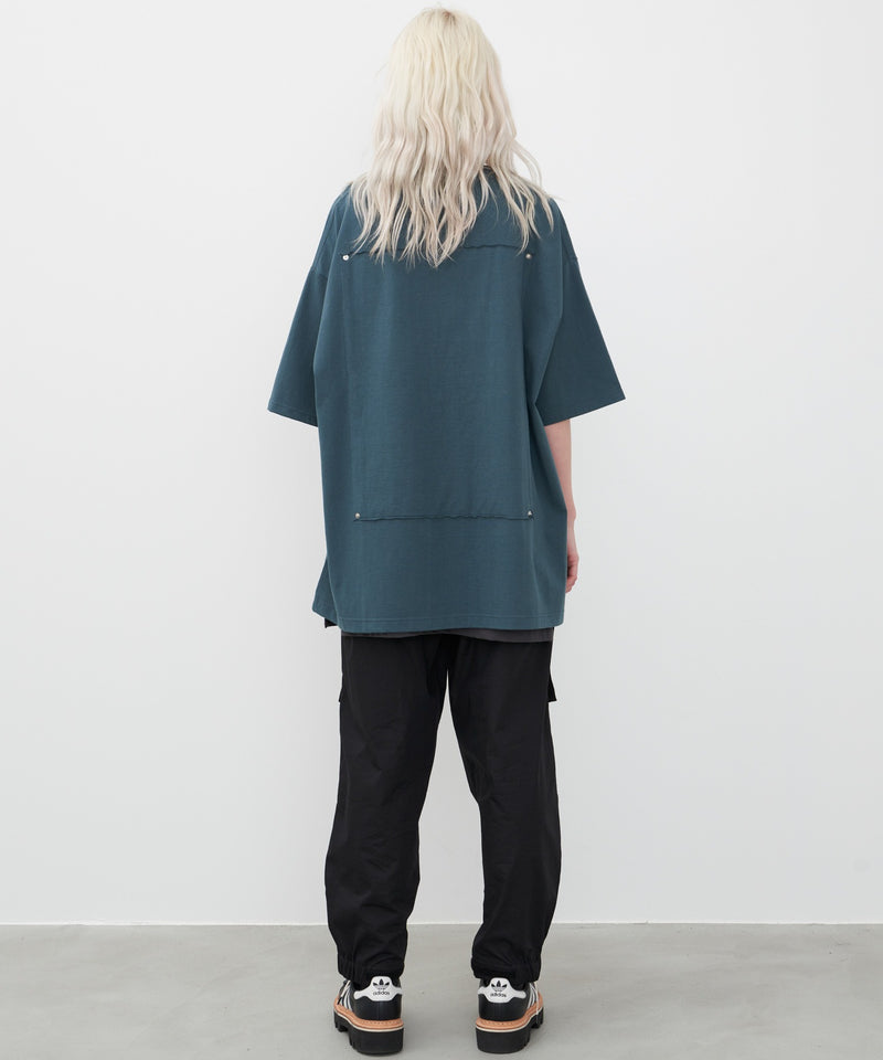 AIVER　シルケット天竺リベットパッチTEE