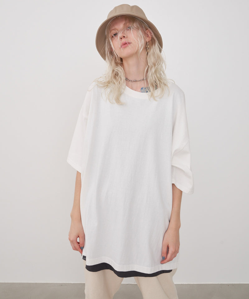 AIVER　16/-ウォッシュ天竺 S/SビッグTEE