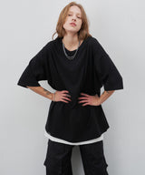 AIVER　16/-ウォッシュ天竺 S/SビッグTEE